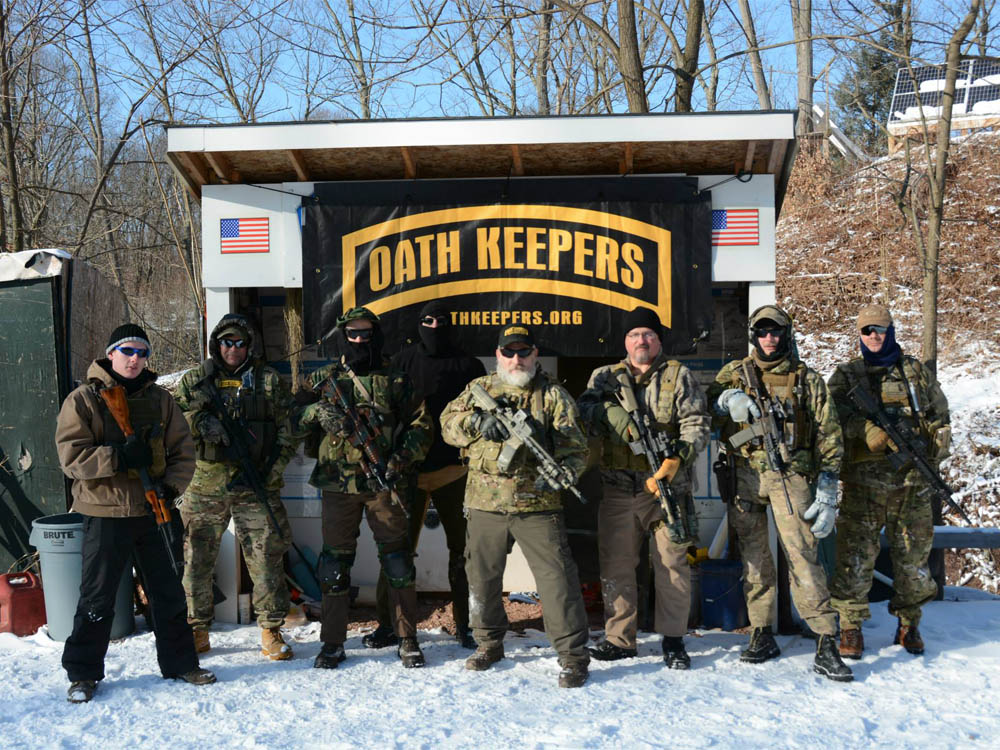 Oath Keepers in Pennsylvania hold rifles