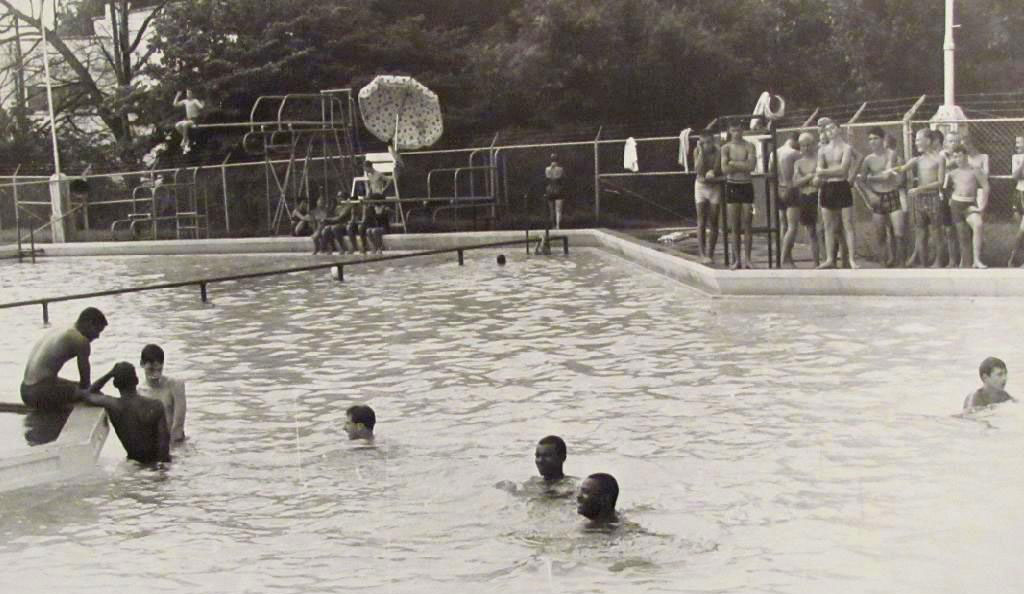 Pullen Park public pool in Raleigh, NC closed in 1962 because of four Black male swimmers