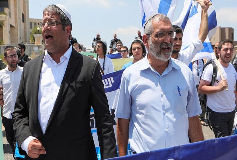 Itamar Ben-Gvir (left) and Michael Ben Ari, Leaders of Israel's Otzma Yehudit party