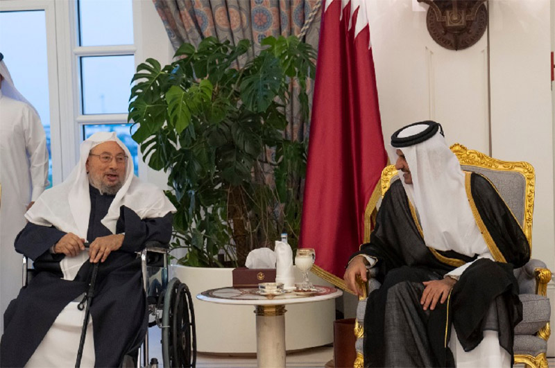 Qatar's ruler Emir Tamim and hate preacher Yousef al-Qaradawi