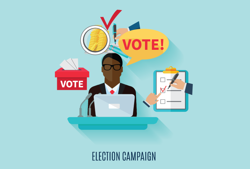 Election Campaign Process Illustration