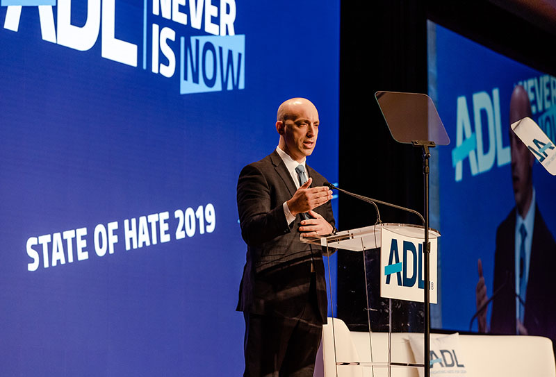 Jonathan Greenblatt gives opening remarks at Never Is Now 2019