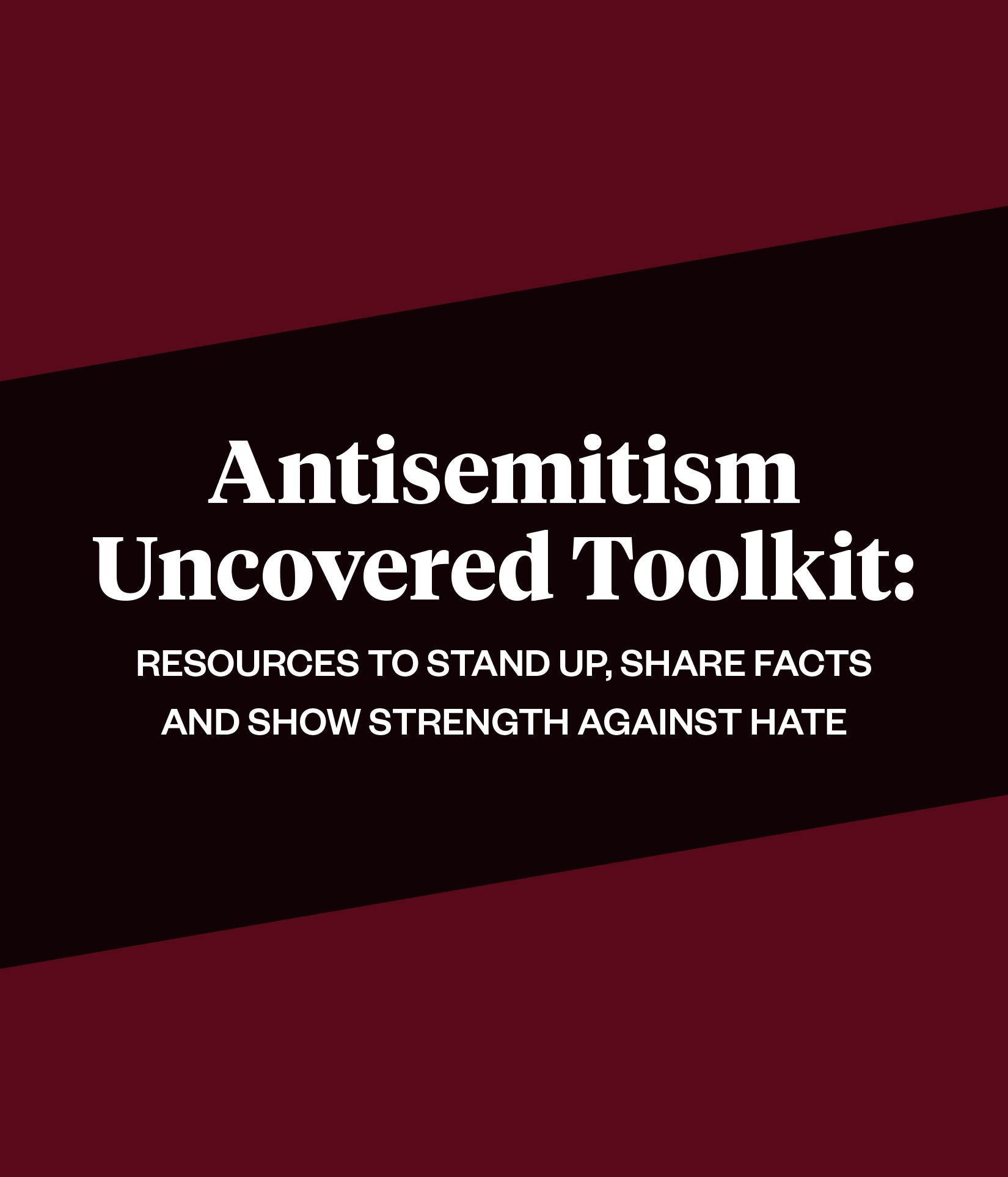 Antisemitism uncovered toolkit cover