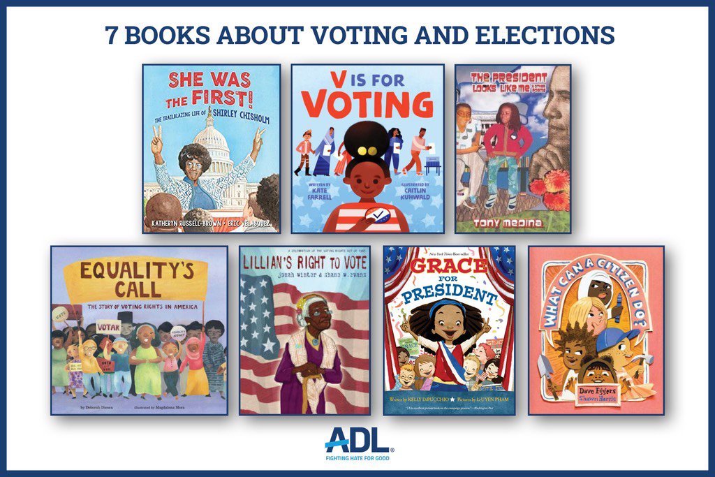 Collage of books about voting and elections
