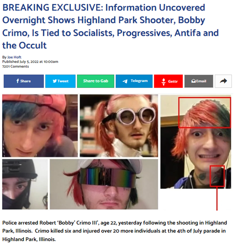 The Highland Park Shooting: Disinformation, Misinformation and Conspiracy Theories