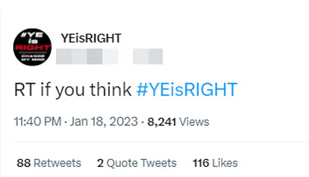 “Ye is Right” Antisemitic Campaign Continues 