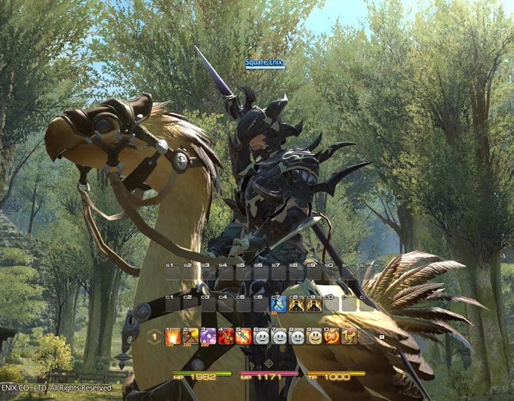 Example of a player’s avatar in Final Fantasy XIV with their username displayed above their character.