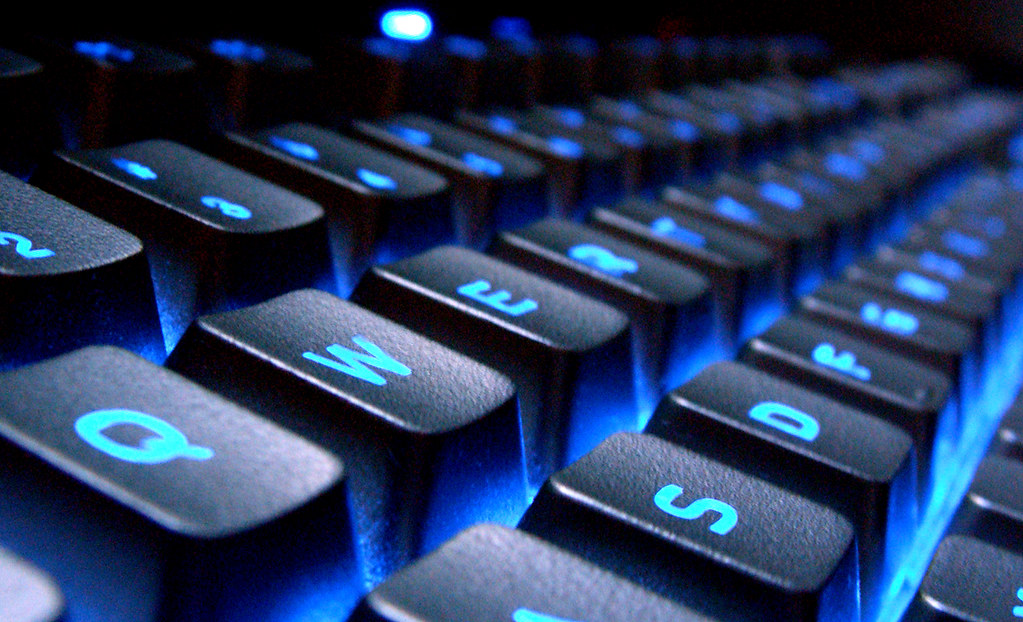 backlit computer keyboard