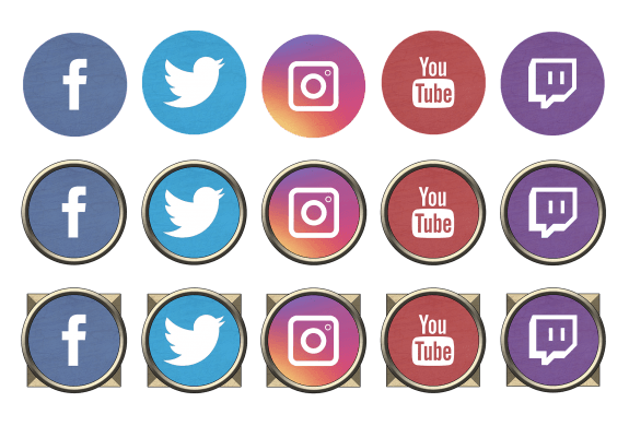 social media platform logos