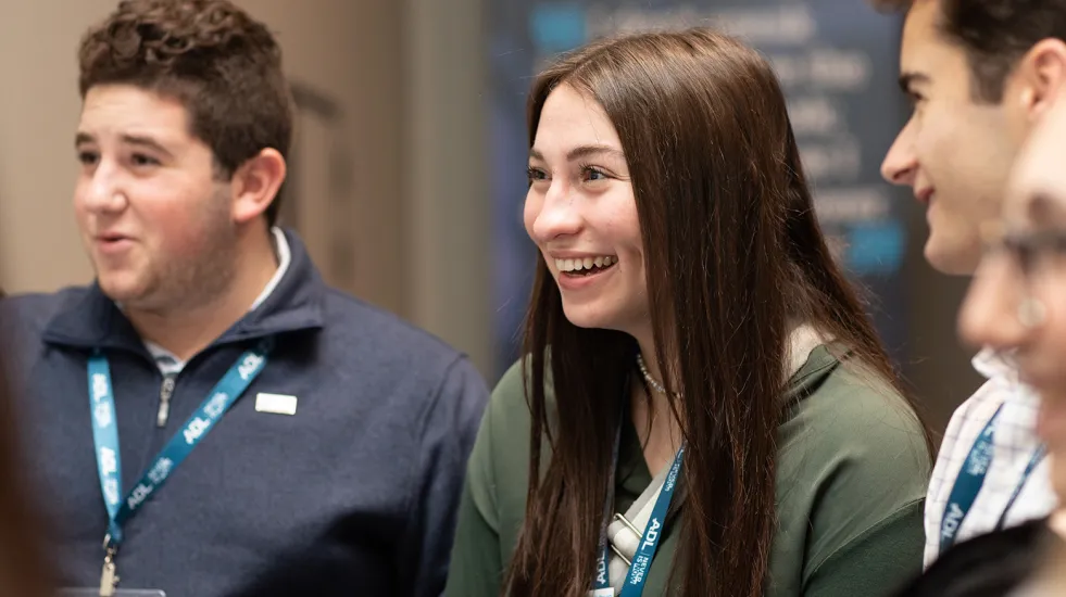 Jewish teens talking as a group