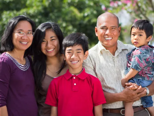 Happy Asian Pacific Islander American Family