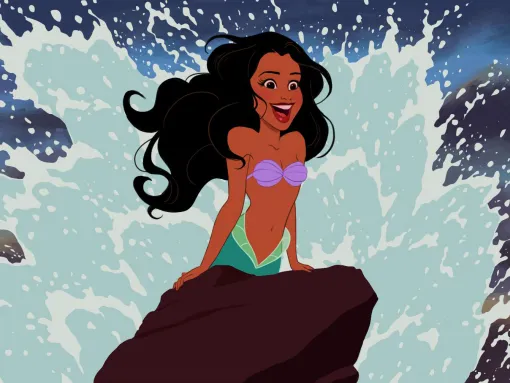 Caricatured Halle Bailey as Mermaid Ariel