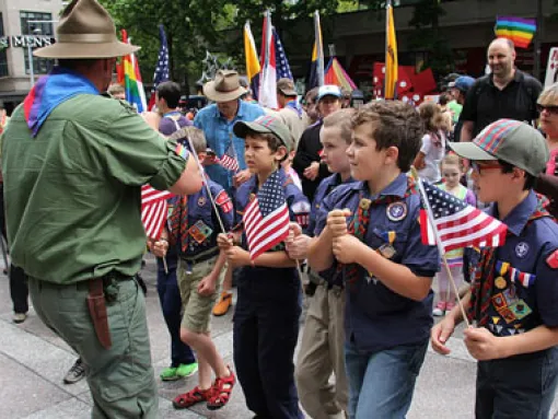 Boy Scouts at Seattle Pride Parade 2014