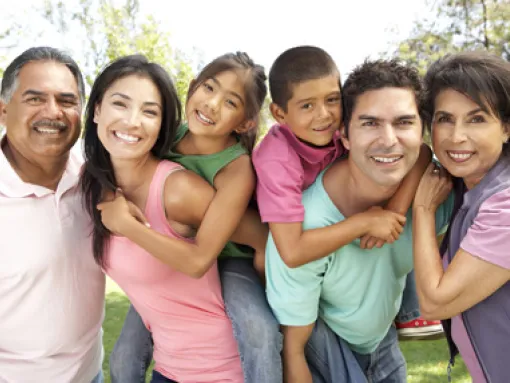 Extended Latino Family in Park