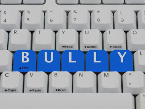 Online Bullying Concept Keyboard