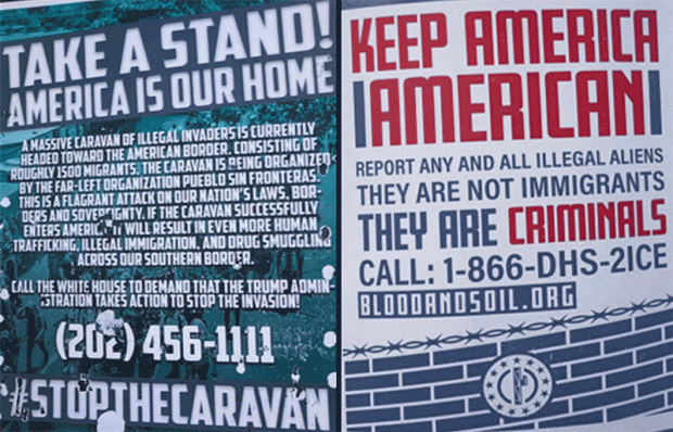 Year-over-year, white supremacist propaganda on campus nearly doubles