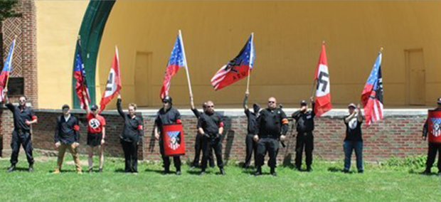 NSM members pose in Brandon Park in June 2020