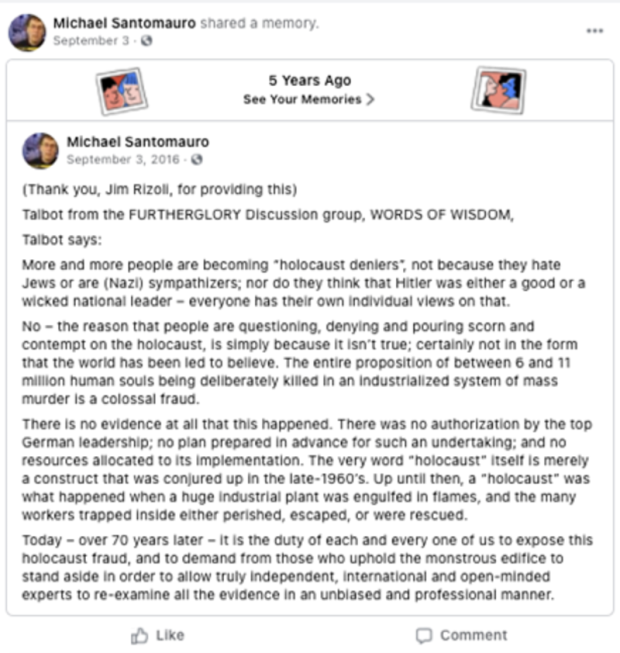 Holocaust denial on Facebook