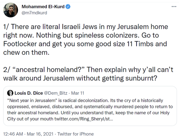 Mohammed El-Kurd Tweet