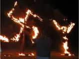 Burning Neo-Nazi Symbols