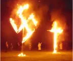 Burning Neo-Nazi Symbols