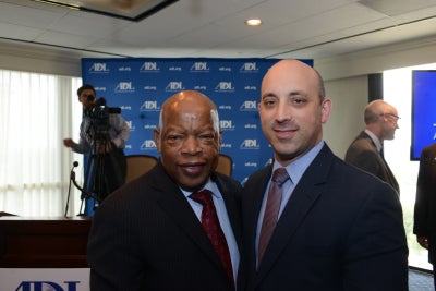 Photo of Congressman John Lewis with ADL National Director Johnathan Greenblatt