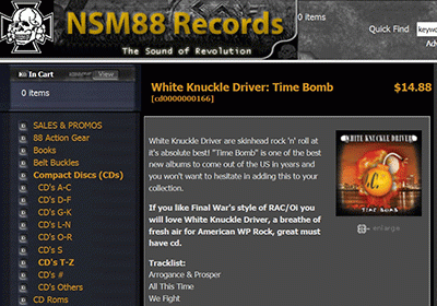 NSM88 Screenshot of Website storefront