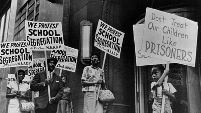 Brown v. Board of Education School Segregation Protest