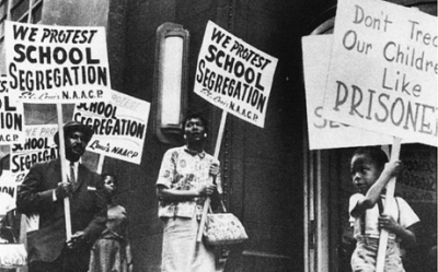 Brown v. Board of Education School Segregation Protest