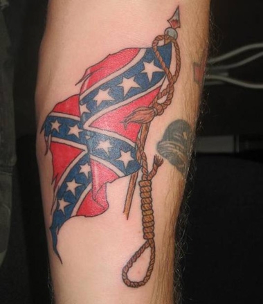 Confederate Flag Noose Tattoo