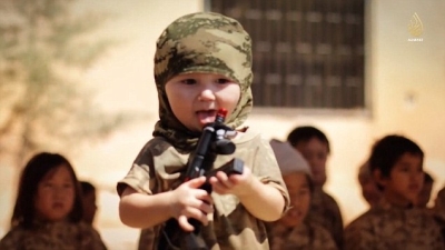 A young child in an ISIS propaganda video